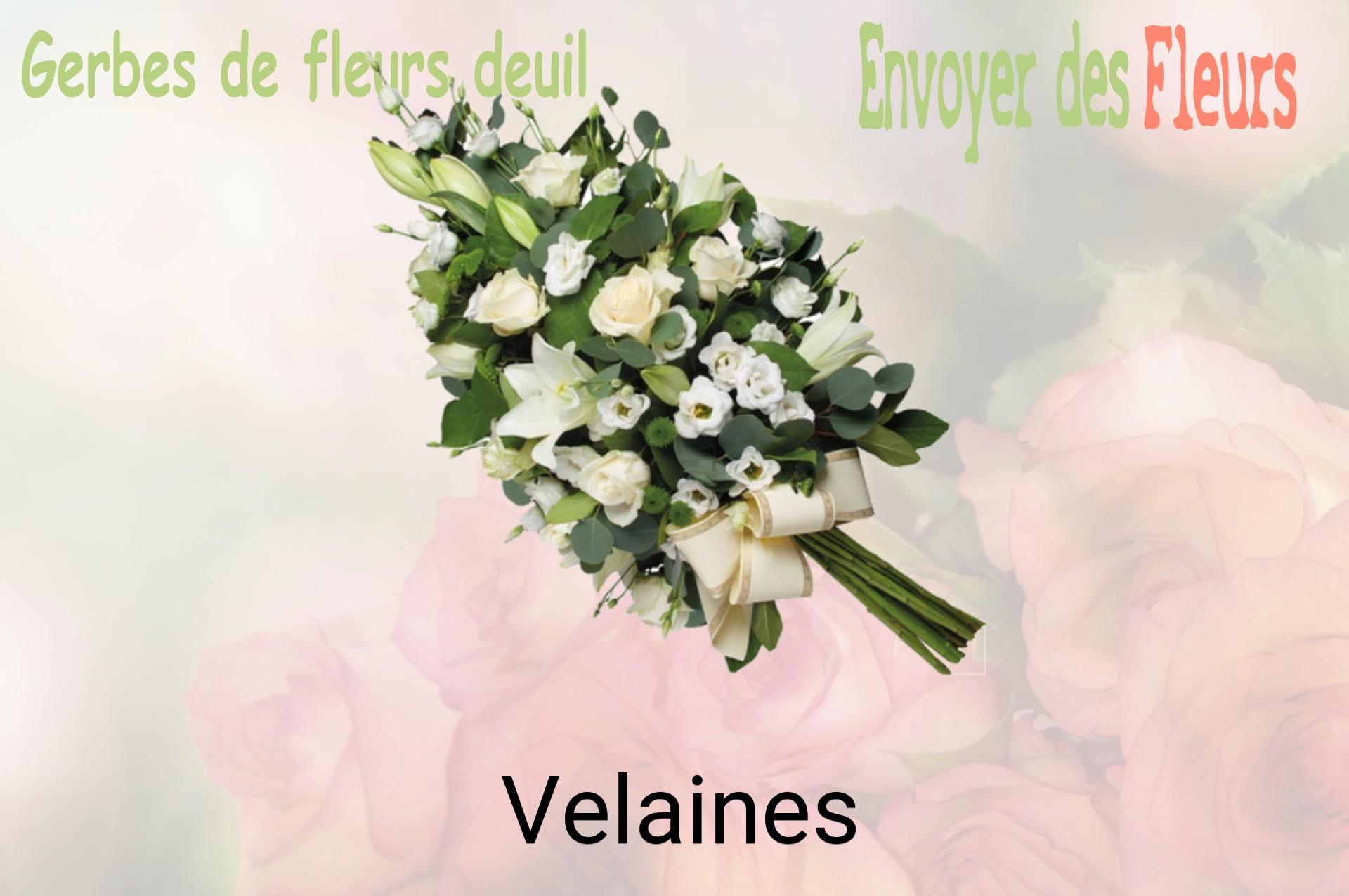 Gerbe de fleurs de deuil livrée à Velaines